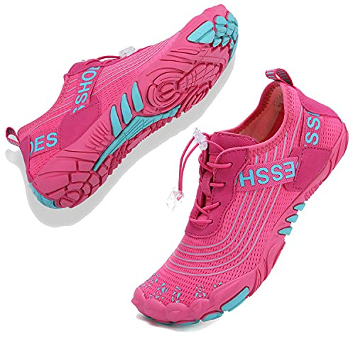 VTASQ Escarpines Hombre Zapatos de Agua para Buceo Snorkel Surf Acuáticos Calzado de Natación Verano Outdoor Secado Rápido en la Playa Rojo 40