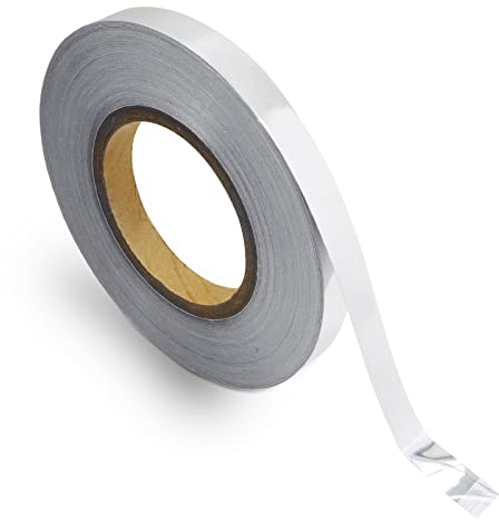 Thatyro Ruban adhésif effet miroir métallisé pour carrelage de sol - Étanche - Pour mur, armoire, cuisine - 1,5 cm x 50 m - Argenté