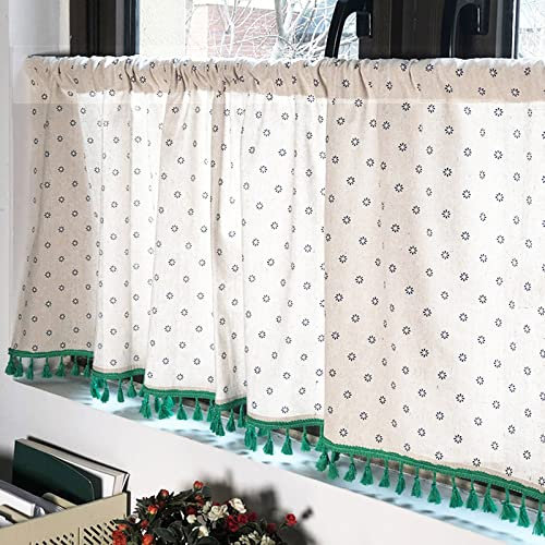 V3VOGUE Kurze Fenstervorhänge,Scheibengardienen,Leicht Und Atmungsaktiv,Textur In Leinenoptik,Kurze Gardinen,Für Küchen, Wohnungen, Hotels,Wohnmobile,Esszimmer Vorhang (Size : W80xL150cm)