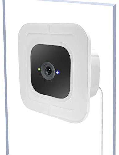 2 Pack Window Mount Compatible with Blink Mini Indoor, Secured Camera Glass Wall Holder for Single Pane Glass Windows/Doors for Outside Security Monitoring,White