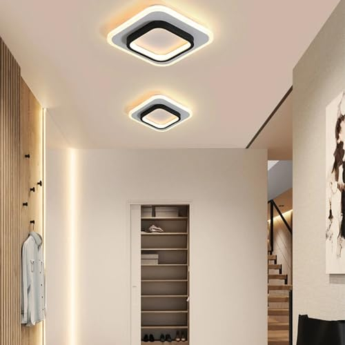 DELIPOP Plafoniera a LED Moderna, 21W 3000LM Lampada da soffitto Quadrata in Acrilico, Lampadario LED Soffitto per Camera da Letto, Soggiorno, Corridoio, Cucina, Luce Bianca Caldo 3000K