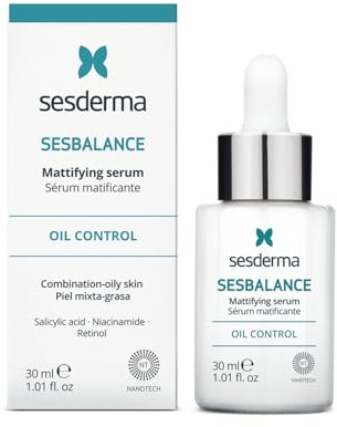 Sesderma SESBALANCE Mattierendes Serum, Niacinamid und Retinol angereichert, glatte und weiche Hautstruktur, schnelle Absorptionsformel, 300 ml