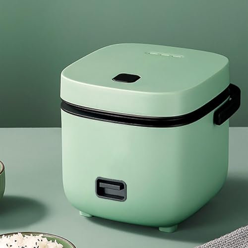 PanHuiWen Japanese Rice Cooker Small for 1, Rice Maker Mini Cooker Korean Micro Rice Cooker 2 Cup, Includes Measuring Cup And Steamer,Cyan