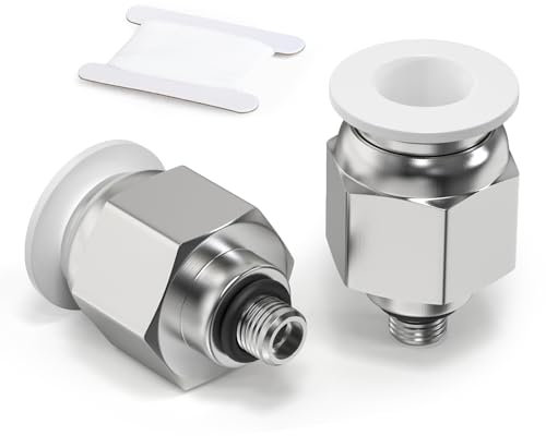 TAILONZ PNEUMATIC Blanc Raccords à emboîter mâle 4mm OD x M5 PC4-M5 (lot de 2)