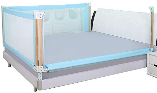 Rieles de cama de altura ajustable con malla ventilada para soporte de cuna convertible, diseño de elevación vertical, 3 lados, protector de cama