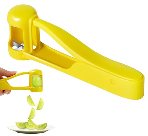 WhiteRhino Grape Cutter for Toddlers 1-3, Fruit Slicer for Cherry Tomato Strawberry Olive Multi Grape Quarter Cutter Tool for Baby Stainless Steel Kitchen Gadgets with Ergonomic Non-Slip Handls