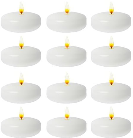 Nybhyjka Velas flotantes Té - Velas flotantes Luz cálida blanca Té | Decoración elegante para mesa - Combustión Limpio - Ideal para cenas de San Valentín Navidad Bodas