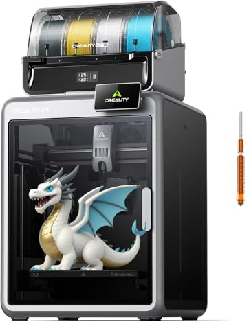 Creality K2 Combo 3D Printer, Multicolor Printing with CFS, High-Speed 600mm/s, Smart Auto Leveling, Quiet Printing, 300°C Nozzle, Dual AI Camera, Direct Drive Extruder, Build Volume 260x260x260mm