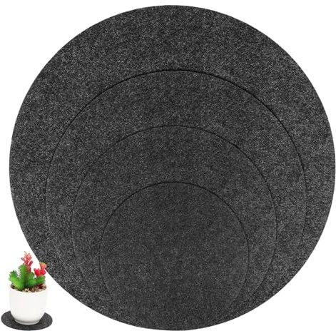 TOYANDONA 20 Pièces sous Verres Feutre Ronds Absorbants pour Pots de Plantes Protection pour Fleurs