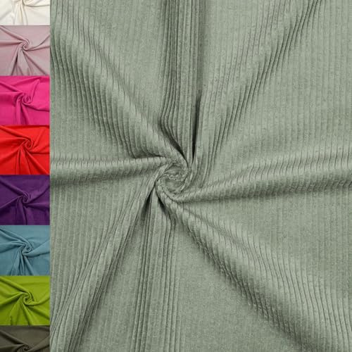 MAGAM-Stoffe Yanis Breitcord Cordstoff 100% Baumwolle Bekleidung Möbel Meterware 50cm (06. Salbei grün)