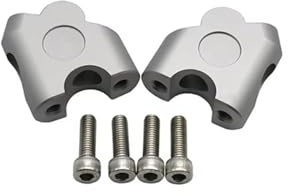 Styrhöjdadapter Motorcykel Handtag Riser Styrklämma Back Move Mount Adapter Styrriser Fäste 22mm Motorcykel stigare(Silver)