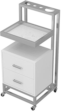 Vielseitiger Rollwagen mit Schubladen, Metallschrank auf Rollen, 37 x 37 x 85 cm, perfekt für Salons, Werkstätten, Garagen, stilvolles schwarzes Design für einfache Organisation