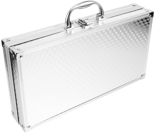 MAGICLULU Mikrofonkoffer aus Aluminiumlegierung mit Schwammschutz Multifunktionale Tragbare Mikrofontasche für Drahtlose Mikrofone im Outdoor Einsatz Silberfarben und Wiederverwendbar