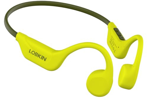 LOBKIN Casque Conduction Osseuse, Étanche IPX5 Écouteurs à Conduction Osseuse Oreille Ouverte Bluetooth 5.4, Casque Osseux sans Fil pour Fitness Cyclisme Course à Pied, 10 Heures d'Autonomie