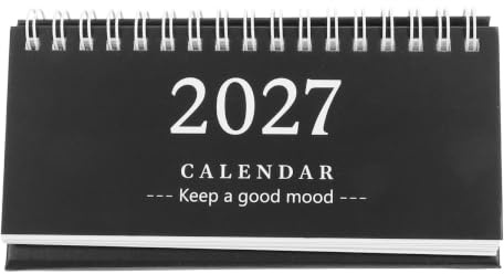FUNNETOYU Mini Bordskalender med Stående Stöd Månatlig Planerare för Studentrum och Hem Portabel och Hållbar Desktop Kalender för Års Månadsschema Dorm Essentials
