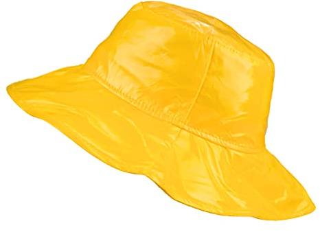 Toutacoo, Cappello da Pioggia, Cappellino da Donna in Vinile Giallo