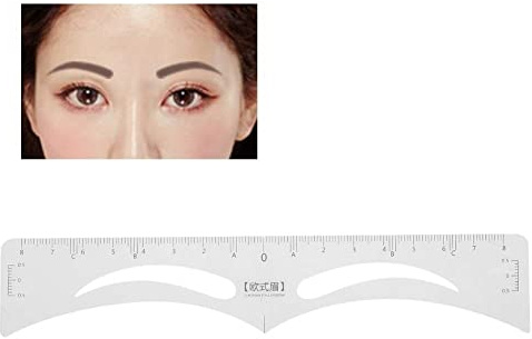 50 Stücke augenbrauen lineal, augenbrauen lineal microblading, Einweg Augenbrauen Tattoo Lineal Aufkleber Microblading Measure Tool für Augenbrauen Einweg Tattoo Aufkleber Positioniert(1#)