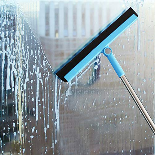 Youyijia Floor Squeegee Shower Window Squeegee Foam Blade Handle Wetroom Tile Floor Cleaner(Blue)