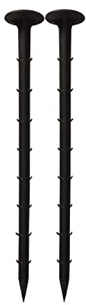 KHUY Erdanker Kunststoff, Erdanker Unkrautvlies Multifunktionale Gartenpfähle Erdanker Bodenanker Gartenschlauch Erdanker für Unkrautvlies, Unkrautfolie, Rindenmulch (Color : Black, Size : 100 pcs)
