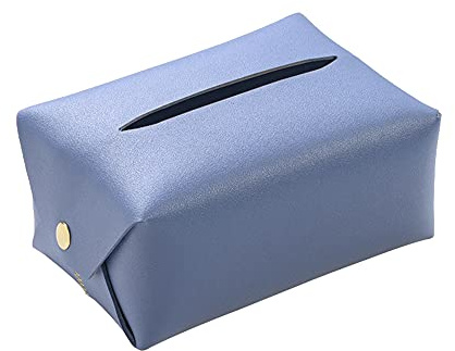 Scatola porta fazzoletti in pelle staccabile blu rettangolare quadrato scatola di fazzoletti di copertura dispenser per casa ufficio auto decorazione automobilistica