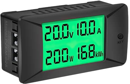 DeWin Ampèremètre Numérique Voltmètre,PZEM-025 Compteur électrique DC Voltmètre Testeur de Batterie Wattmètre D'énergie électrique 0~300A/300V (300A)