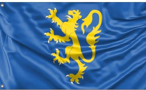 Bandera del Reino de Galicia-Volhynia (1253-1349) | Impresión de diseño único | Fabricado Dauksta (90 x 150 cm)