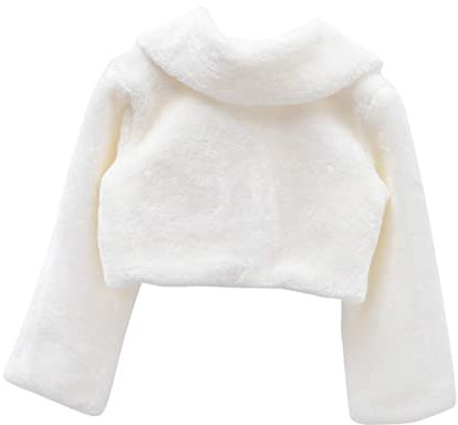 HONMEET Warmer Mädchen Plüsch Umhang Weiß s Weicher Faser-tippet Für Hochzeit Party Brautjungfer Festliche Outwear Vielseitiges Elegantes Wickeltuch Für Herbst Winter