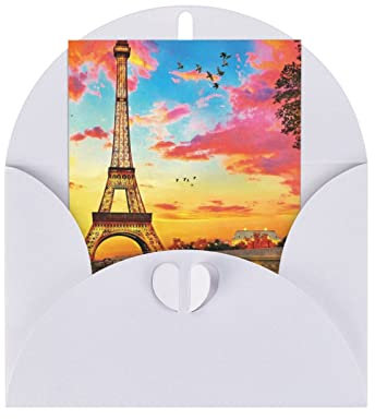 VOZITI Eiffelturm Paris Grußkarte Jubiläumskarte BFF Karte Dankeskarte Urlaubskarte Hochzeitskarte Freundschaftskarte Geschenkkarte Liebeskarte