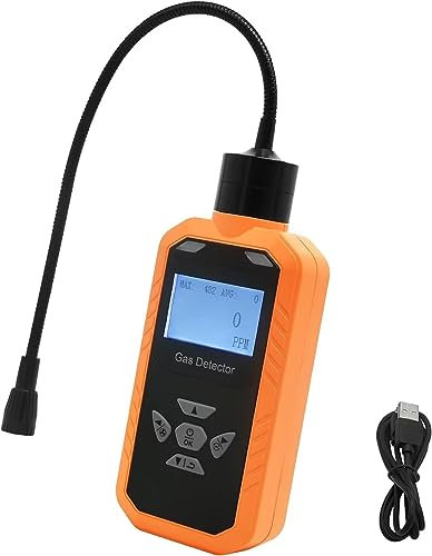 VISHUFASHION Combustible Gas Detector, Portable Gas Leak Detector with LCD Display, Locate Sources of Methane, Hydrogen, Propane, Natural Gas, Suitable for Kitchens Mobile Caravans and Gas stoves
