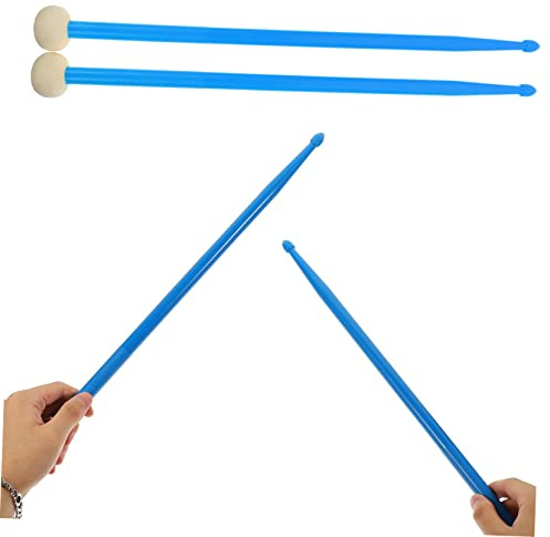Vaguelly Baquetas de Percusión de Nailon Doble Punta Superficie Suave y Diseño Práctico para Batería y Tambores Profesionales
