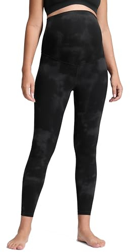 CRZ YOGA Gravidleggings 25 Black Tie Dye Blommor XL