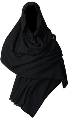 CLiNes EIMINB Kapuzenschal für Herren, Gothic-Umhang, Zaubererumhang, Hexenumhang, Kostüm, Cosplay-Umhang, Accessoire-Requisiten, perfekt für Halloween-Kostüme, Cosplay, Kostümpartys und mehr.,