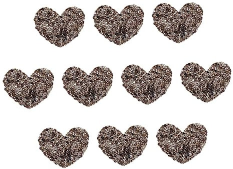 NUOBESTY 10St Herz-Strass-Aufkleber DIY-Patch valentinstag bügeleisen auf flecken Schmuck Aufkleber Hochzeit Strasssteine Kleidung Strass-Patch Pentagramm Zubehör Kleideraufkleber schmücken