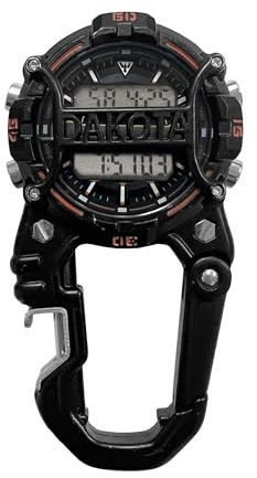 Dakota Bottle Opener Cage Clip, Premium Quality, Outdoor Gifts for Men, Use for Field and Work, Pocket Watch, Fob Tactical Watch with LED Flashlight, Dial Protector - Black - Dial Cage