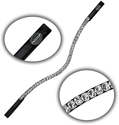 Passier geschwungener Stirnriemen mit XL Premium Crystals