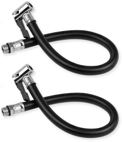 Reifenfüllschlauch, 2 Stück Reifenfüller, Reifenfüller Schlauch, 13mm, Gummi, Metall, für Fahrräder, Motorräder und Autos