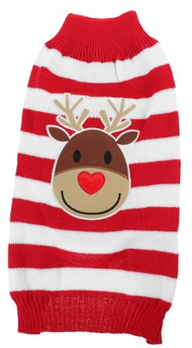 Sosoport 1stück Winter Hundeweste Für Weihnachten Adorable Weihnachtskostüm Für Hunde Warmes Und Gemütliches Outfit Für Kleine Und Mittlere Hunde Rot XL