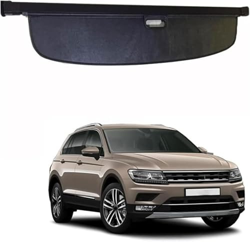 YYATT Auto Einziehbarer Laderaumabdeckung für VW Tiguan L 2017 2018 2019 2020 2021 2022 2023+, Frachtabdeckungen Schutz Der Privatsphäre Abdeckung Hutablage Cargo Cover