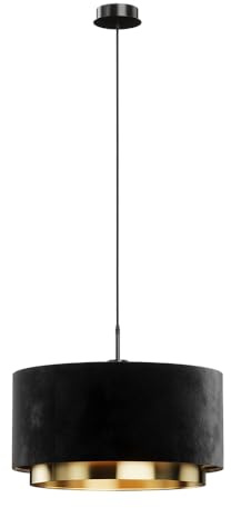 Vicco Hängeleuchter Goldamo, Schwarz, 45 x 25.7 cm, mit E27-Fassung für verschiedene Leuchtmittel geeignet