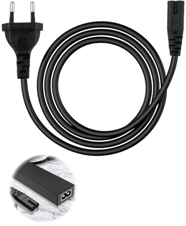 1.8m Cable de Alimentación Cable C7 Enchufe a Figura 8 Euro Conector IEC Receptor Accesorios para DVD Printer PC Monitor DVD Radio PS5 PS4 PS3 Xbox Series X S Negro