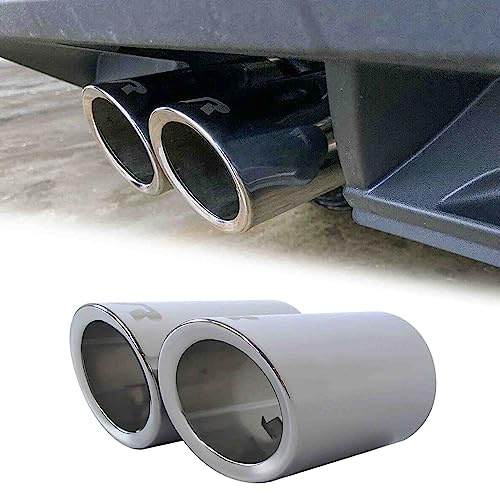 1 paar 68mm Auspuffblenden Endrohrblende Auspuff Blende Edelstahl für VW Golf 6 VI Golf 7 VII Tiguan AD1 TDI TSI