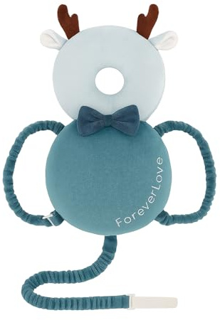 DreamNest - Kissen gegen Herunterfallen für Babys – Kissen aus Polyester, kompakte Größe, atmungsaktiv und hypoallergen, ideal für die ersten Pässe, 45,72 cm x 5 cm (blau)