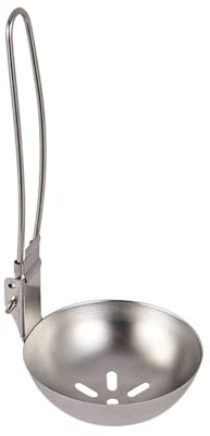 Stainless Steel Ladle - Soup Ladle, Small Folding Ladlee Spoon, and Rust-Resistant | Ladlee for Stews and Broths, Travel-Friendly Cooking Tool, Camping, Hiking, Campfire Meals