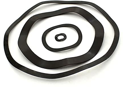 Arandela ondulada, acero negro 65MN, tres arandelas onduladas, arandela elástica M3 M4 M5 M6 M8 M10 M12 M14 M16 M19 M21-M118(10pcs,M27x34x0.4)