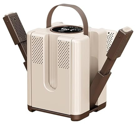 Asciugascarpe elettrico con condotto d'aria a 6 bracci, timer regolabile da 30/60/90/120 min, calore 48 gradi per asciugatura ciclica a 360°, asciuga scarpe e stivali per famiglie, atleti ed