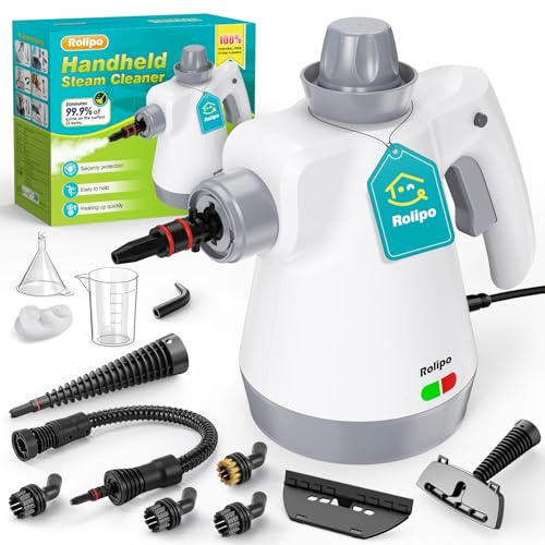 Nettoyeur Vapeur Portatif 1050W, Nettoyage Haute Température – 100% Sans Chimie Désinfection, Appareil Multifonction pour Cuisine, Salle de Bain, Voiture, Sols et Tissus