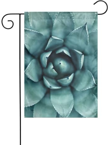 Petits drapeaux de jardin à imprimé de plantes succulentes - Double face - Décoration de pelouse de Noël pour l'extérieur de la cour