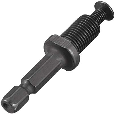 sourcing map 3/8-24UNF Drill Chuck Adapter, Keyless Drill Chuck Adapter Hex Shank for Impact Driver