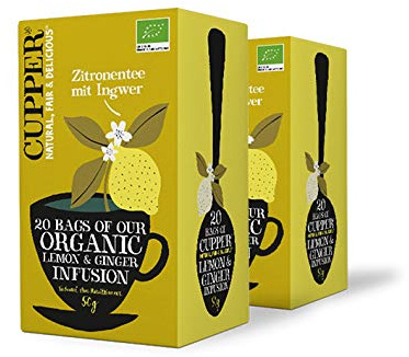 CUPPER Zitronentee mit Ingwer 50g 20 Beutel 2er Pack