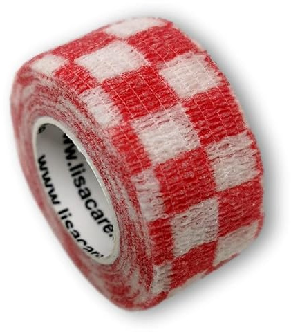 Esparadrapo, esparadrapo para heridas, esparadrapo para niños, esparadrapo para animales, elástico y sin pegamento, 2,5 cm de ancho (paquete de 5, azul)